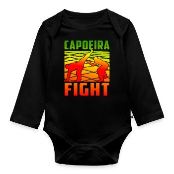 Pelea de Capoeira - Body orgánico de manga larga para bebé - negro - delante