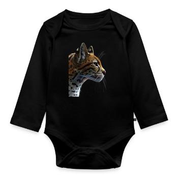Ocelot - Body Bébé bio manches longues - noir - Devant