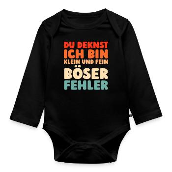 Humour noir - Body Bébé bio manches longues - noir - Devant