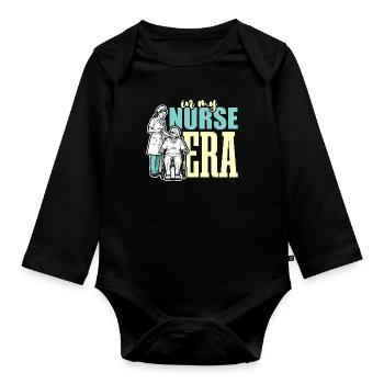 Geriatric Nurse In My Nurse Era Geriatric Nursing - Organic Longsleeve Baby Bodysuit - black - Front