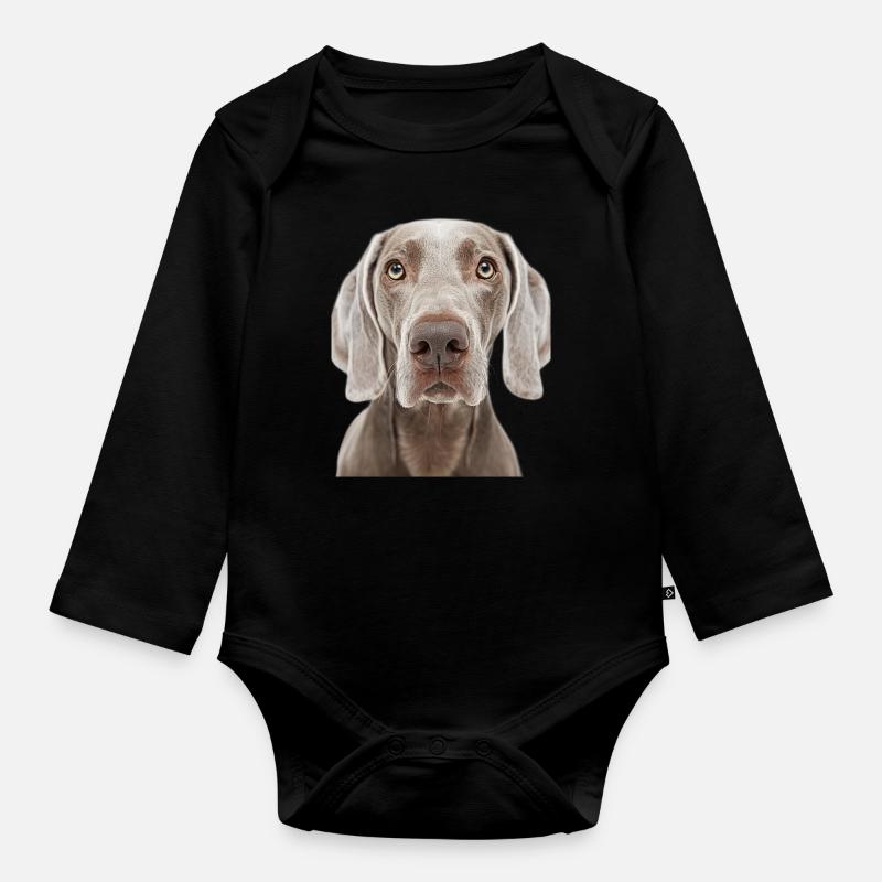 Weimaraner - Body ecologico per neonato a manica lunga - nero
