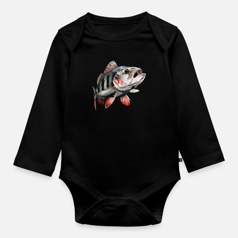 Barsch - Baby Bio-Langarm-Body - Schwarz