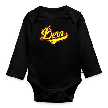 Bern - Organic Longsleeve Baby Bodysuit - black - Front