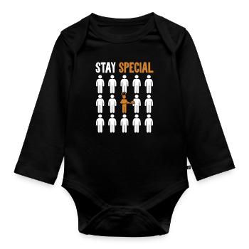 Stay Special Bread Dough Bread Maker Bread Queen - Organic Longsleeve Baby Bodysuit - black - Front