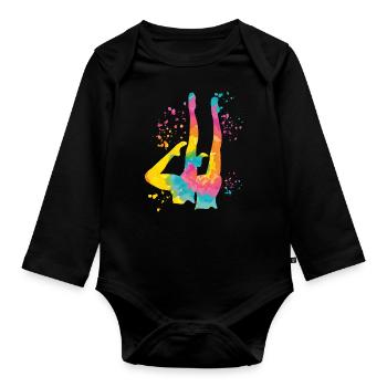 Artistic Swim Team Synchronschwimmen - Baby Bio-Langarm-Body - Schwarz - Vorne