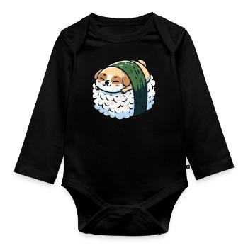Sushi - Body Bébé bio manches longues - noir - Devant