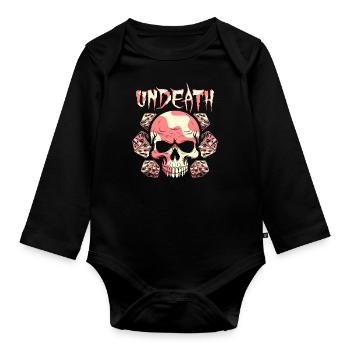 Board Game Board Game Undeath - Organic Longsleeve Baby Bodysuit - black - Front