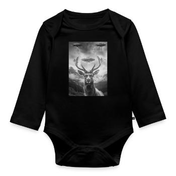 Ovni Selfie Orignal - Body Bébé bio manches longues - noir - Devant