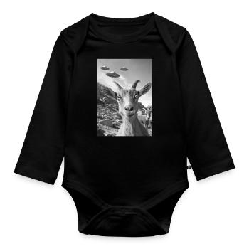 Ovni Selfie Bouquetin - Body Bébé bio manches longues - noir - Devant