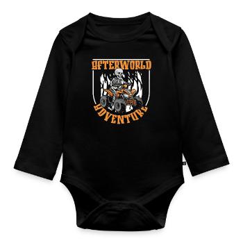 Quad Bike Skeleton Afterworld Adventure - Body Bébé bio manches longues - noir - Devant
