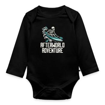 Kayakiste Skeleton Afterworld Adventure - Body Bébé bio manches longues - noir - Devant