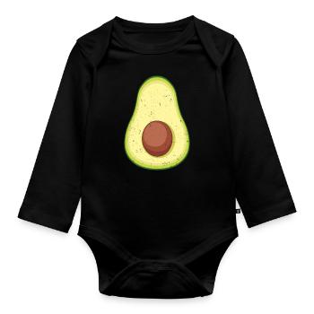 Avocado - Organic Longsleeve Baby Bodysuit - black - Front