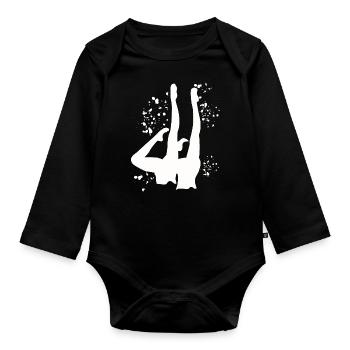 Artistic Swim Team Synchronschwimmen - Baby Bio-Langarm-Body - Schwarz - Vorne