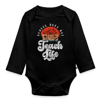 Student University Graduation Exam - Organic Longsleeve Baby Bodysuit - black - Front