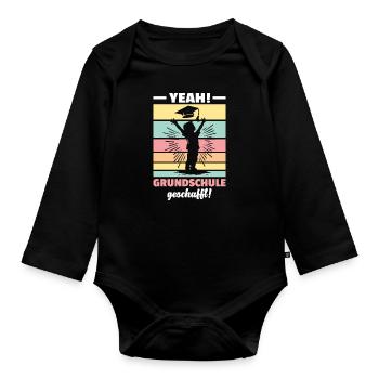 Primary School Graduate Primary School Farewell 2024 - Organic Longsleeve Baby Bodysuit - black - Front