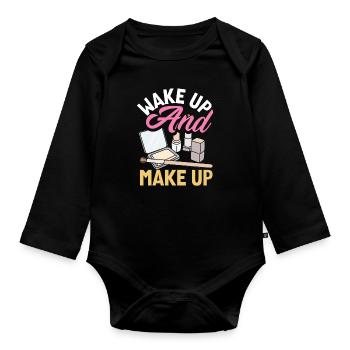 Hautpflege Kosmetikerin Kosmetik - Baby Bio-Langarm-Body - Schwarz - Vorne