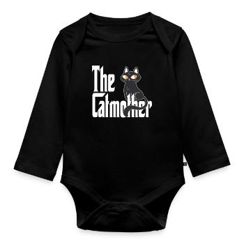 Maman chat La mère chat folle Chat Mère Kitty Maman - Body Bébé bio manches longues - noir - Devant