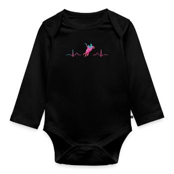 Figure Skating Ice Skating Figure Skating - Organic Longsleeve Baby Bodysuit - black - Front