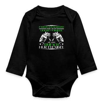 Vehicle painters are flexible painters - Organic Longsleeve Baby Bodysuit - black - Front