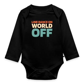 Danse en ligne Danse en ligne sur World Off - Body Bébé bio manches longues - noir - Devant