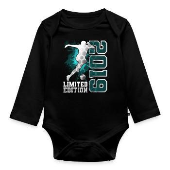 Anniversaire du football en édition limitée 2019 - Body Bébé bio manches longues - noir - Devant