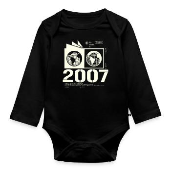 Jahrgang 2007 Retro Geburtstag Geschenk 2007 - Baby Bio-Langarm-Body - Schwarz - Vorne