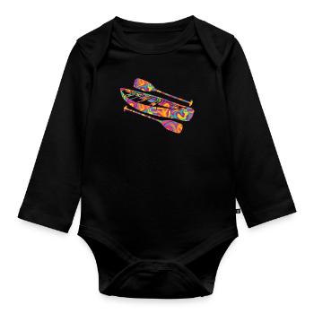Kanu - Baby Bio-Langarm-Body - Schwarz - Vorne