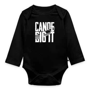 Canoe Water Sports Rowing Paddle - Organic Longsleeve Baby Bodysuit - black - Front