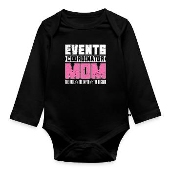 Coordinatrice d’événements Maman L’Idole L’Organisatrice - Body Bébé bio manches longues - noir - Devant