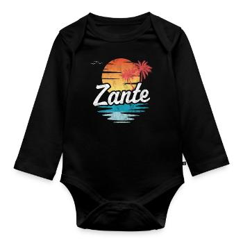 Zante - Organic Longsleeve Baby Bodysuit - black - Front