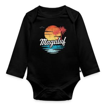 Magaluf - Body Bébé bio manches longues - noir - Devant