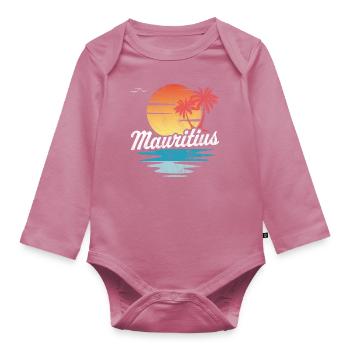 Mauritius - Organic Longsleeve Baby Bodysuit - mauve - Front