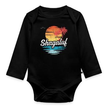 Shagaluf - Body Bébé bio manches longues - noir - Devant
