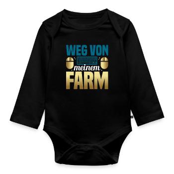 PC Gaming Keyboard Headset PC Gamer Videogamer - Organic Longsleeve Baby Bodysuit - black - Front