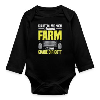Gaming Gaming Keyboard PC Gamer Console PC Gaming - Organic Longsleeve Baby Bodysuit - black - Front
