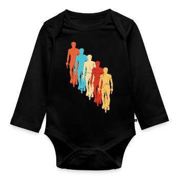 Cyclisme Cyclisme Cyclisme VTT Femmes Cyclisme - Body Bébé bio manches longues - noir - Devant