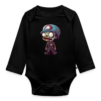 Medic Halloween - Organic Longsleeve Baby Bodysuit - black - Front