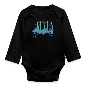 Artistic Swim Team Synchronschwimmen - Baby Bio-Langarm-Body - Schwarz - Vorne