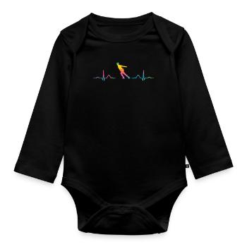 Figure Skating Ice Skating Figure Skating - Organic Longsleeve Baby Bodysuit - black - Front