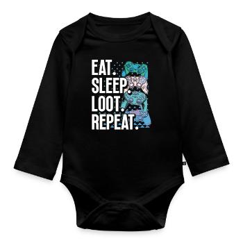 Gaming Stuff Video Game Gamer Gaming Video Games - Organic Longsleeve Baby Bodysuit - black - Front