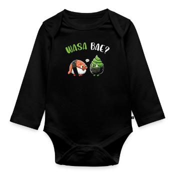 Sushi - Baby Bio-Langarm-Body - Schwarz - Vorne