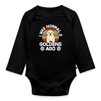 Golden Retriever Owner - Organic Longsleeve Baby Bodysuit - black - Front