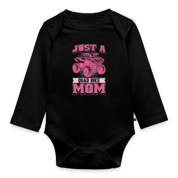 Quad Bike Mutter Just A Quad Bike Mom - Body Bébé bio manches longues - noir - Devant
