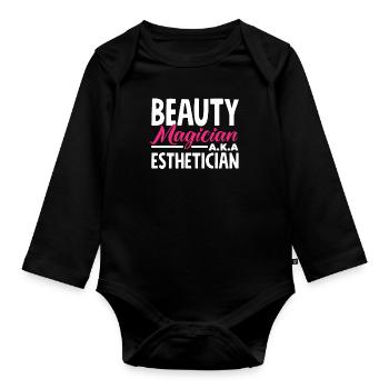 Hautpflege Kosmetikerin Kosmetik - Baby Bio-Langarm-Body - Schwarz - Vorne
