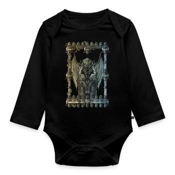 Cthulhu - Baby Bio-Langarm-Body - Schwarz - Vorne