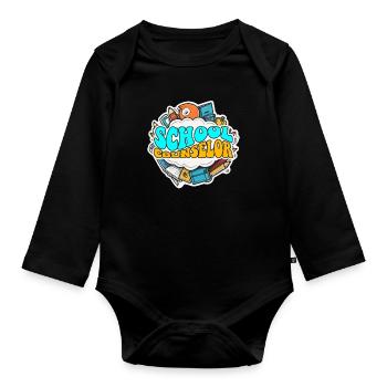 Conseillère scolaire Assistante sociale Thérapeute scolaire - Body Bébé bio manches longues - noir - Devant