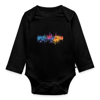 Nuremberg - Organic Longsleeve Baby Bodysuit - black - Front