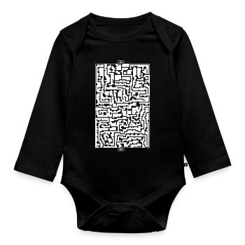 Laby BrikW - Baby Bio-Langarm-Body - Schwarz - Vorne