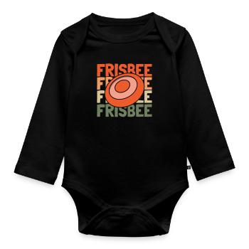 Frisbee - Body Bébé bio manches longues - noir - Devant