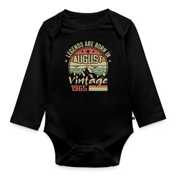 August 1965 Anniversary 1965 - Legends August 1965 - Organic Longsleeve Baby Bodysuit - black - Front